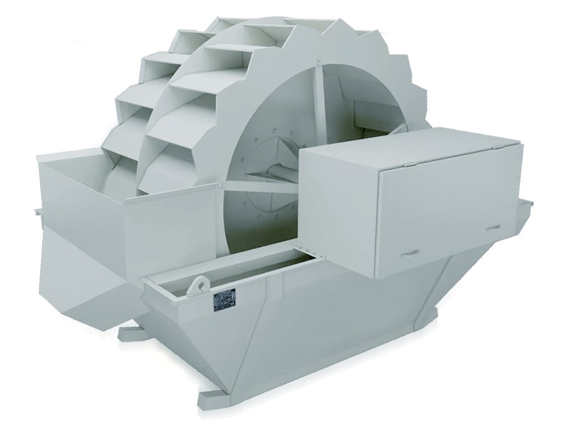 УСТАНОВКИ ДЛЯ ПРОМИВАННЯ КОВШОВИМИ КОЛЕСАМИ