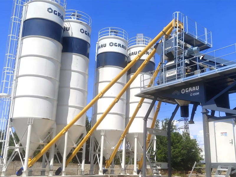 Nueva planta dosificadora de hormigón móvil GRAU G100M en Tbilisi, Georgia